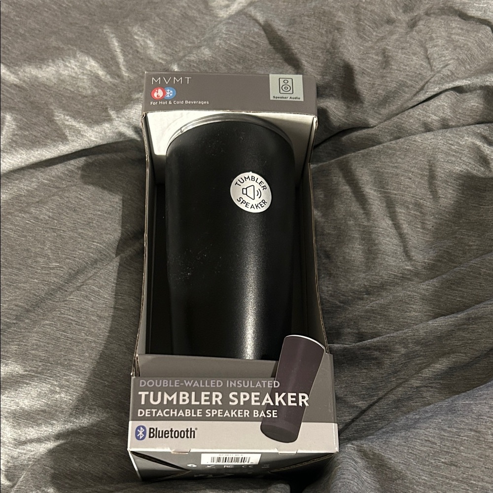 MVMT Black Insulated Tumbler with Speaker